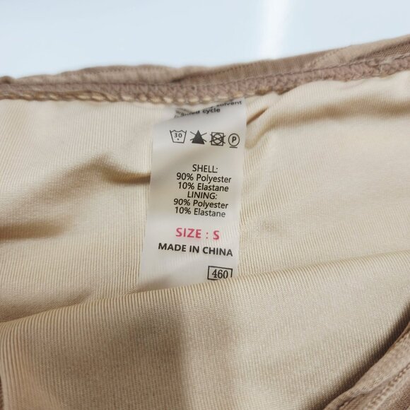 Brown High-Waisted Textured Bikini Set Strappy Back Size S - Picture 2 of 5